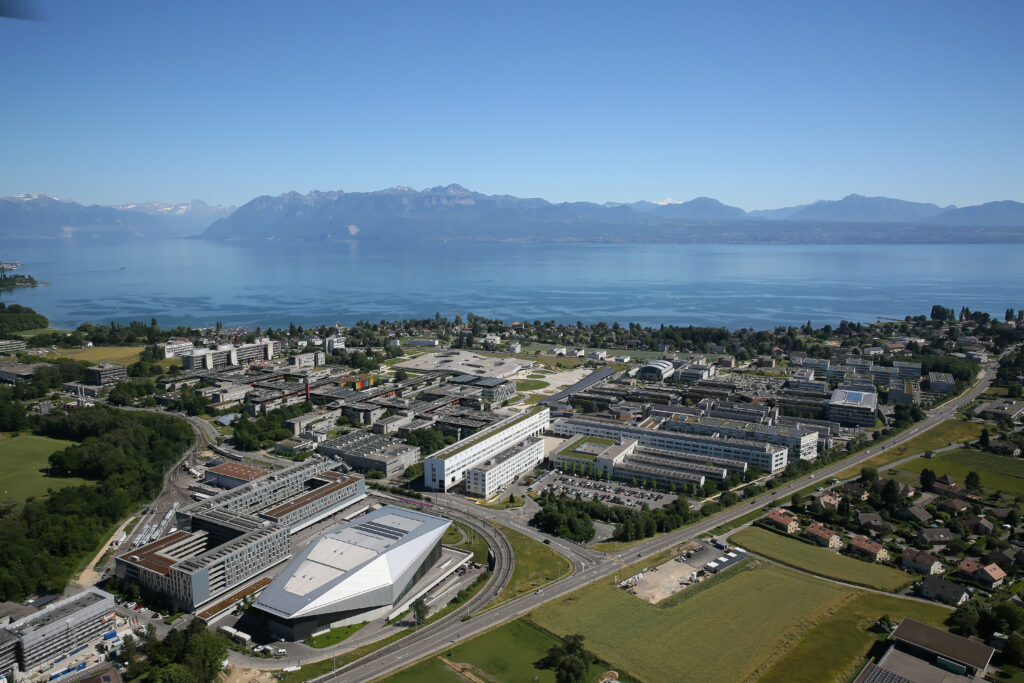 Aerial view of EPFL campus